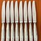 Christofle crossed ribbons 8 knives entremet dessert cheese very good condition