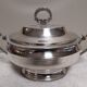 Antique silver-plated soup tureen – decorated handles – classic style