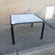 Table basse vintage marbre blanc
