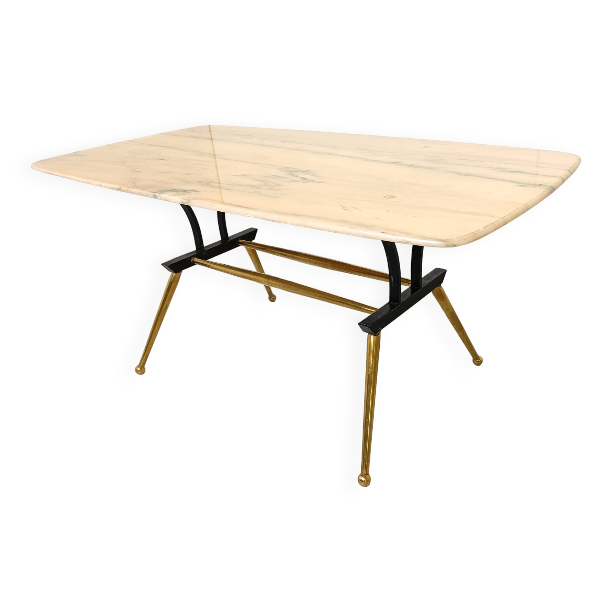 Vintage italian marble coffee table, 1950s