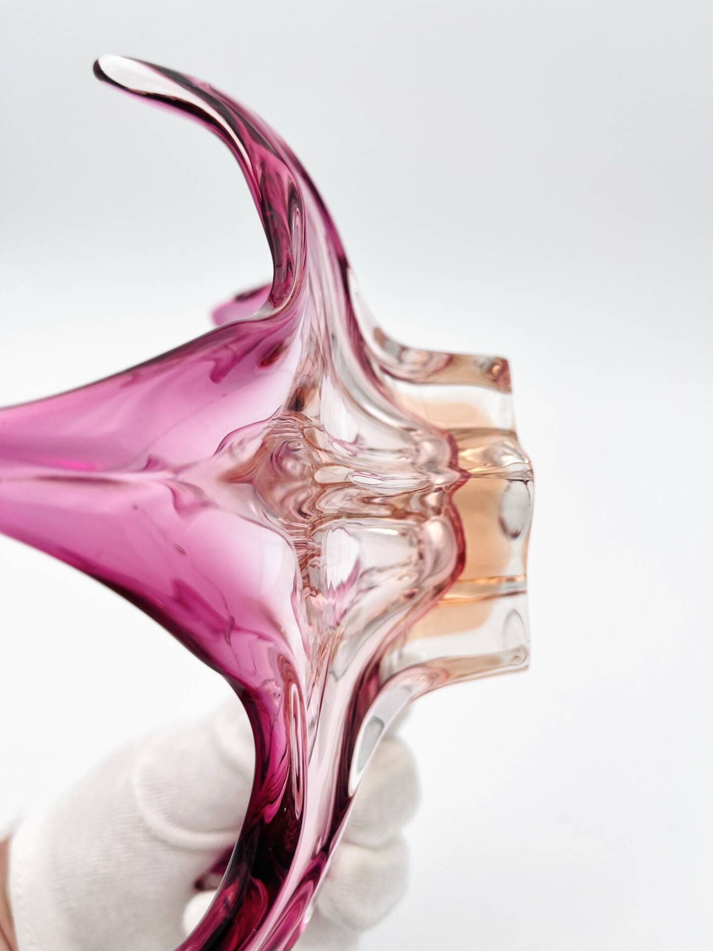 Murano Organic Cup - Peach & Fuchsia Gradient - Star 1960