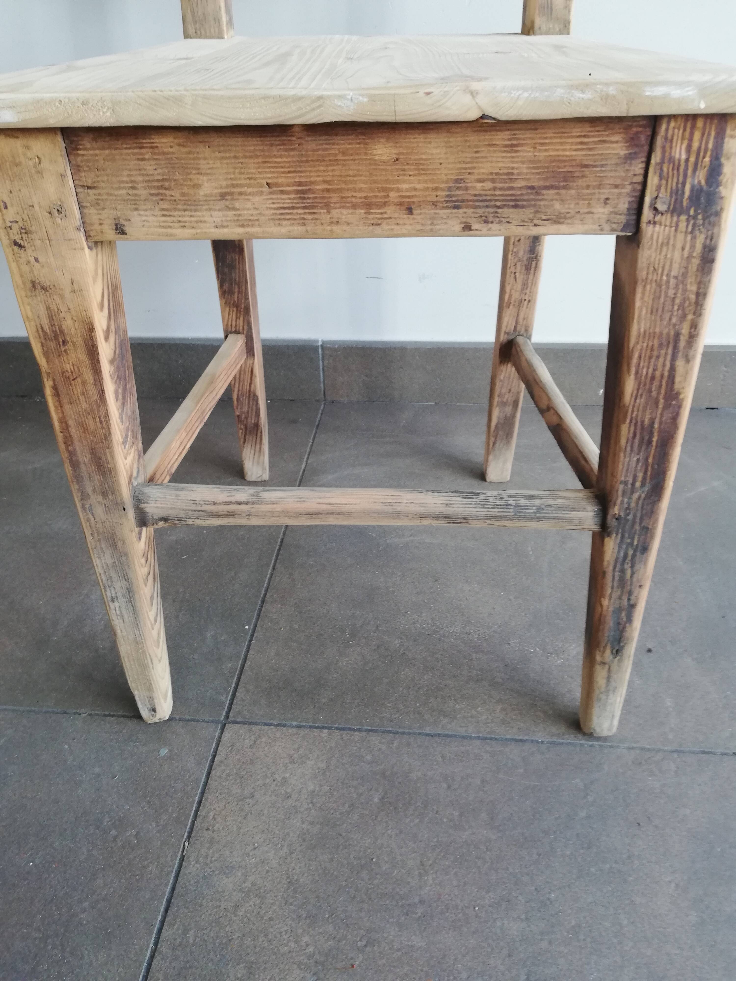 Chaise vintage en bois, années 50