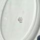 Oval dish Moulin des loups orchis sévigné floral pattern blue gray