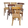 Set of six bistro chairs unpared