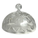 Tableware, engraved glass cheese dome from the 20th century.