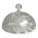 Tableware, engraved glass cheese dome from the 20th century.