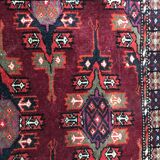 Tapis ancien Turkmen Afghan fait main 137X198 CM