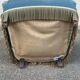Vintage BUROV crapaud armchair in blue velvet with fringes – 1960s/70s