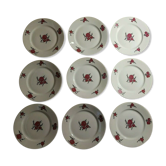 Lot de 10 assiettes à dessert Robert Haviland Le Tanneur porcelaine limoges