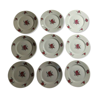 Lot of 10 dessert plates Robert Haviland Le Tanneur porcelain limoges