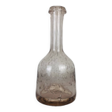 Vase bouteille verre bullé Biot violet