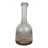 Vase bouteille verre bullé Biot violet
