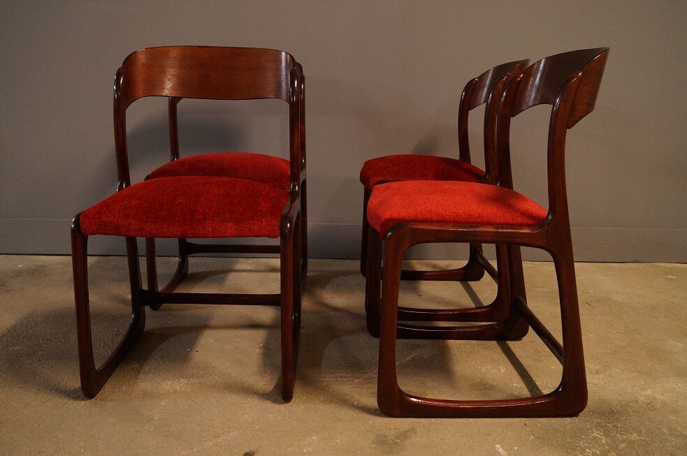Set of 4 chairs baumann vintage 1960