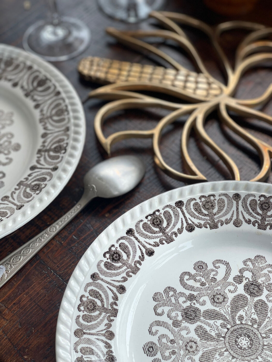 Set of 4 flat plates