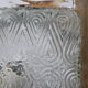 Square ceiling light, thick old glass, vintage