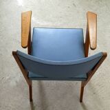 fauteuil bridge en chêne, 1950