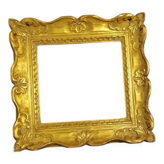 Montparnasse frame gilded carved wood foliage 22 cm x 21 cm