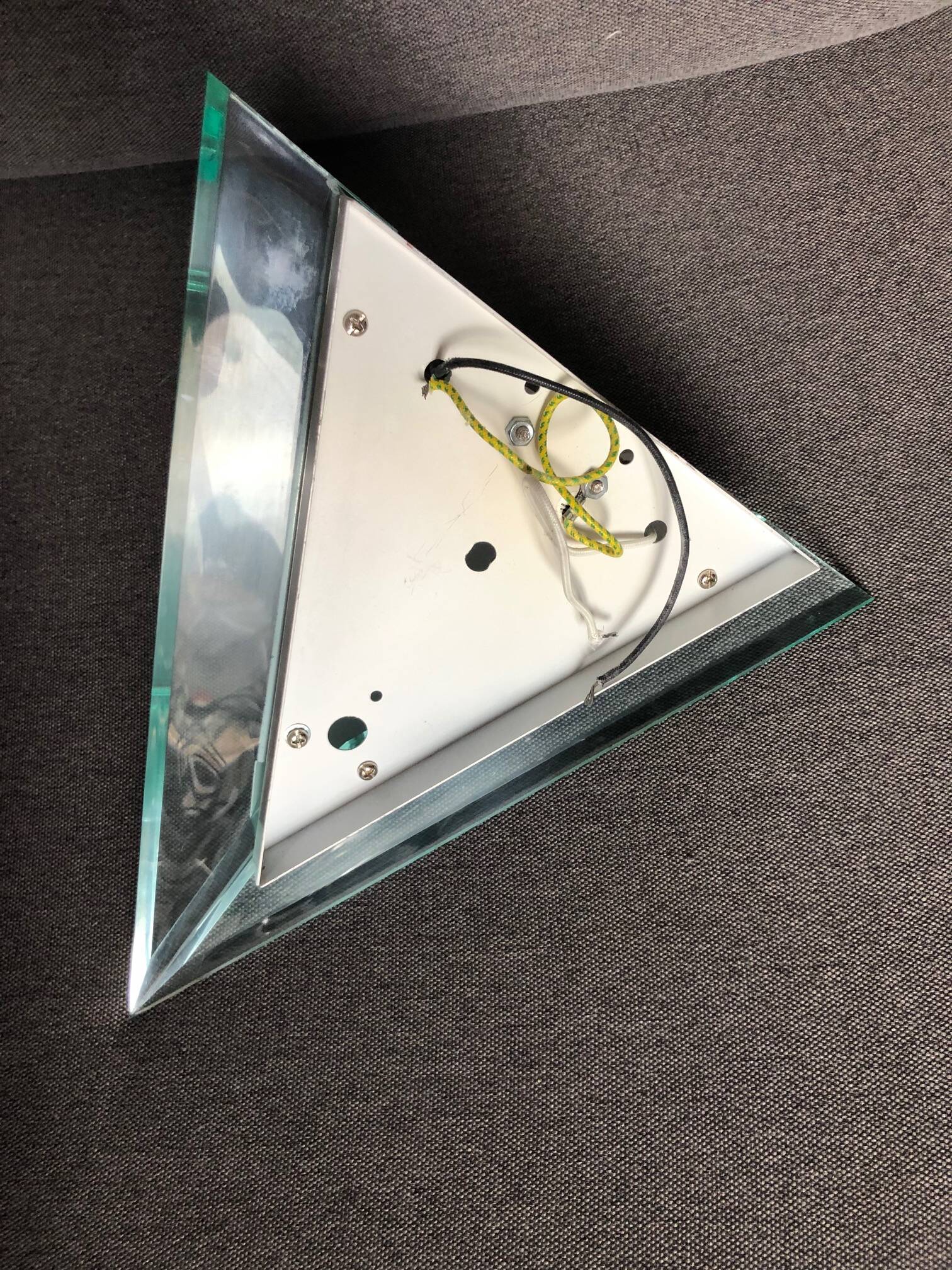 Pair of Postmodern Triangular Wall Sconces, 80s, Elite Holland