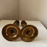 Antique 19th-century gilt bronze candlesticks