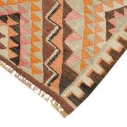 Turkish Handwoven Vintage Herki Kilim 90 cm x 344 cm