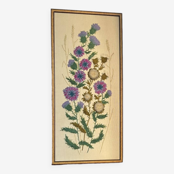 Floral crewel tapestry H93 cm XLarg 43