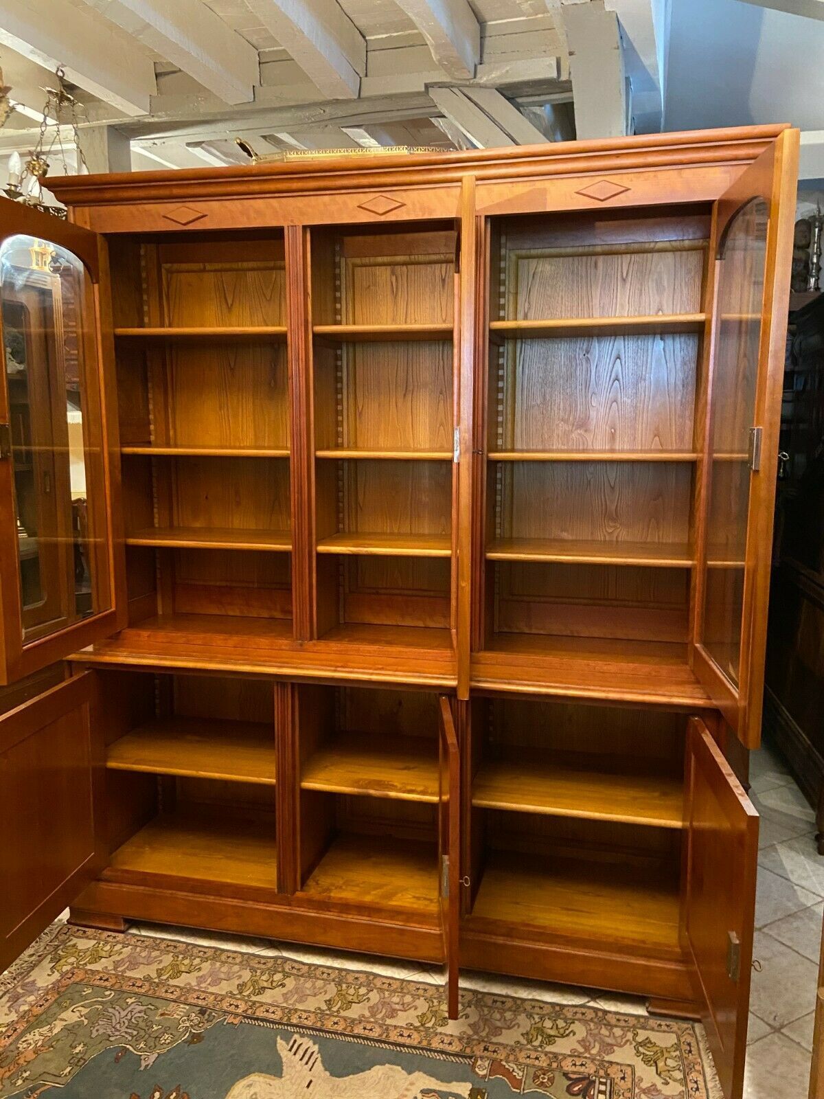 Library 2 bodies in solid blond cherry style Directoire