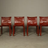 Set of four Cab 412 dining chairs by Mario Bellini for Cassina, 1977