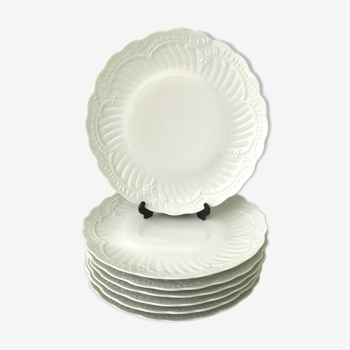 Set de 7 assiettes porcelaine fine de Limoges