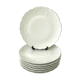Set de 7 assiettes porcelaine fine de Limoges