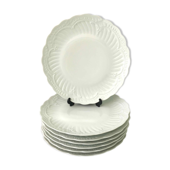 Set de 7 assiettes porcelaine fine de Limoges