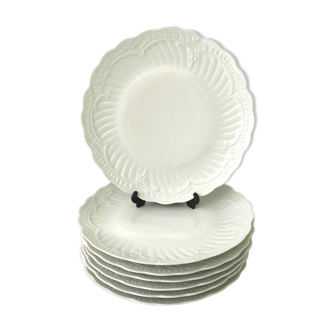 Set of 7 plates fine porcelain of Limoges