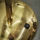 Space Age Bubble Glass and Brass Floor Lamp, Czechoslovakia, 1970s