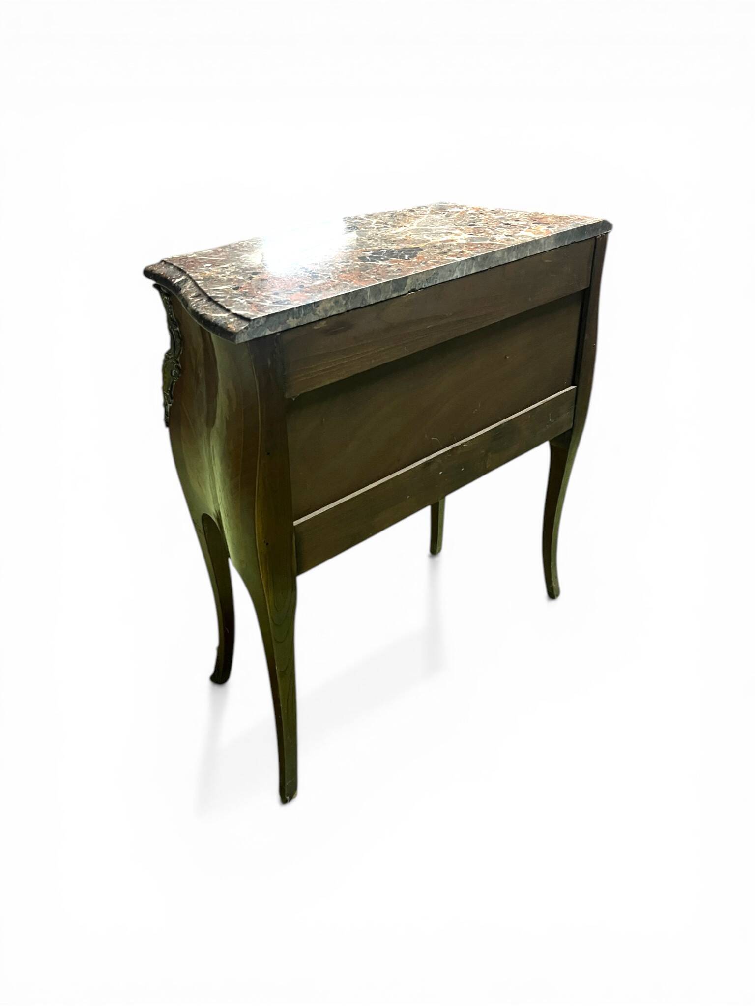 Curved veneered wooden commode in Louis XV / XX century style.