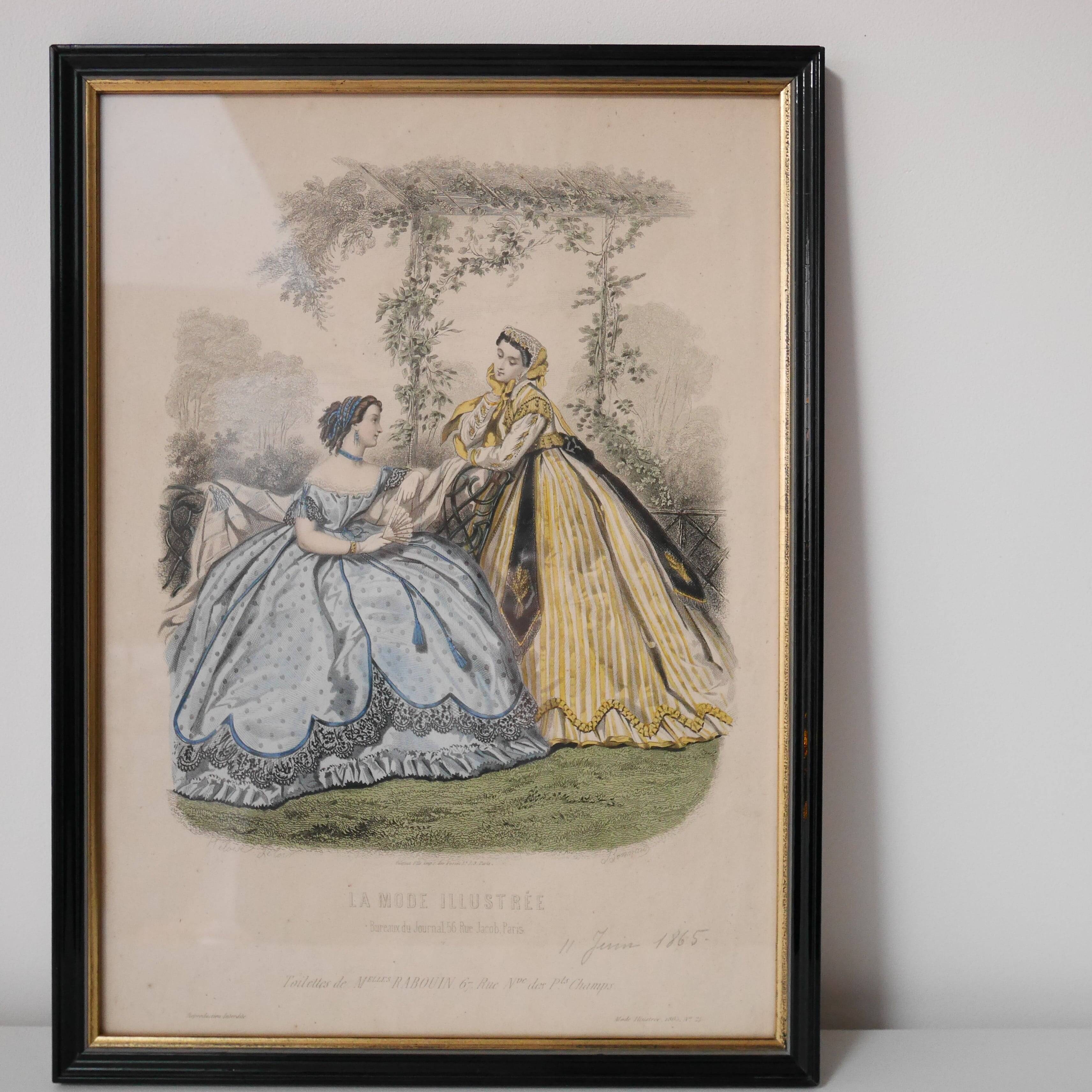 Gravure de mode illustrée, juin 1865