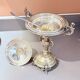 Antique Silver Cup, Swedish Nickel Silver Sugar Sprinkler with Spoon Östberg