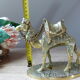 Sculpture brass camel figurine on pedestal vintage