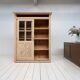 Wooden Display Cabinet with Sliding Doors, 1930
