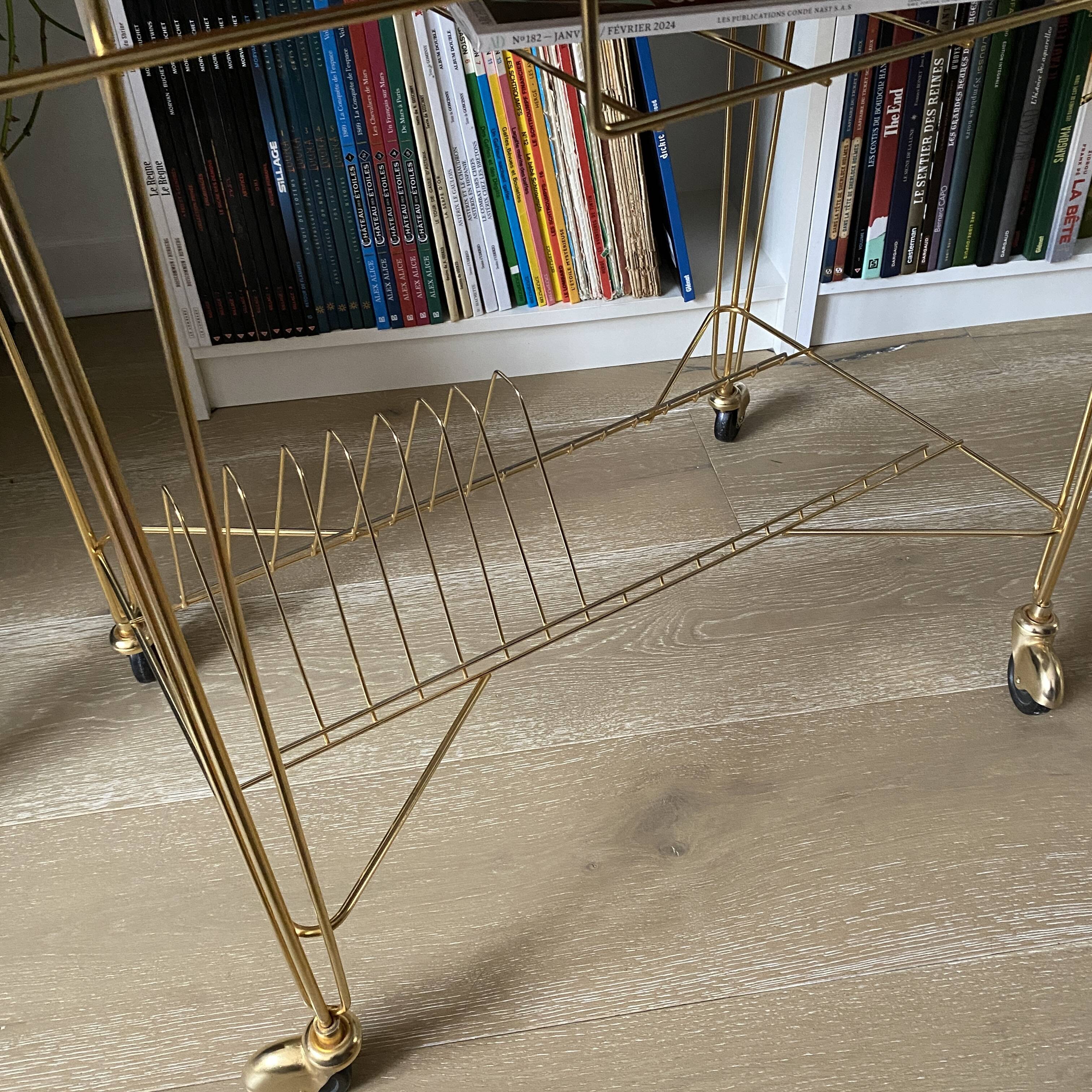 Vinyl rack trolley on wheels