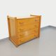 Commode vintage en orme blond des années 80