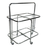 Chrome and glass folding trolley from the 70s