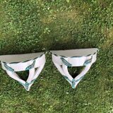 Pair of wall lamp consoles