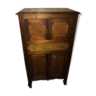 Old solid wood storage furniture - marquetry