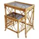 Mid-Century Modern Bamboo & Rattan Nesting Tables, Spain, 1960s