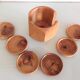 Set of six olive coasters / vintage 60s-70s