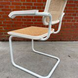 Cesca Chair model with armrest in white