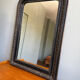 Miroir Louis Philippe noir et doré