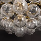 Extra-large glass Tulip chandelier by Kaiser, Germany, 1960s.