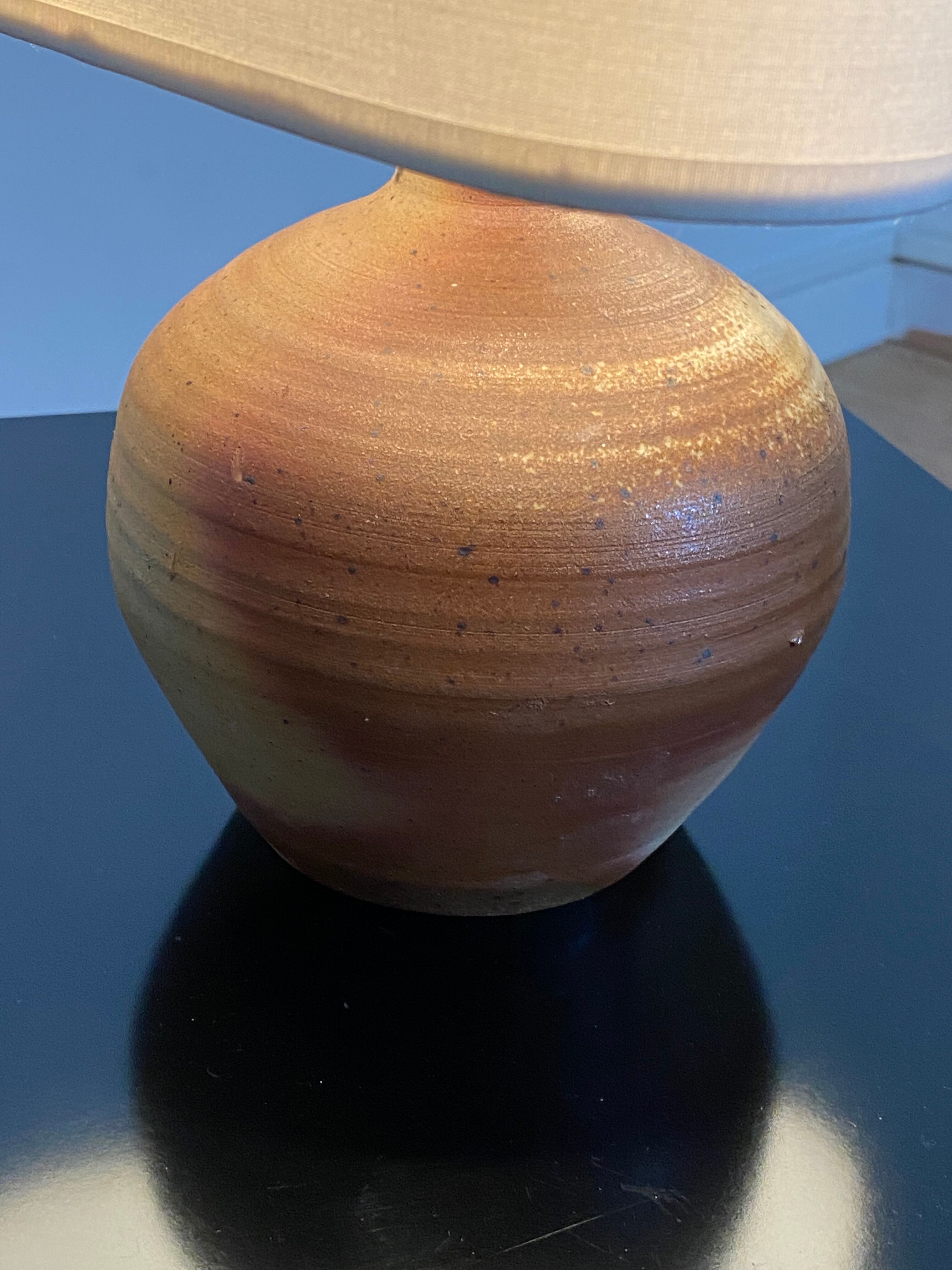 Vintage stoneware lamp