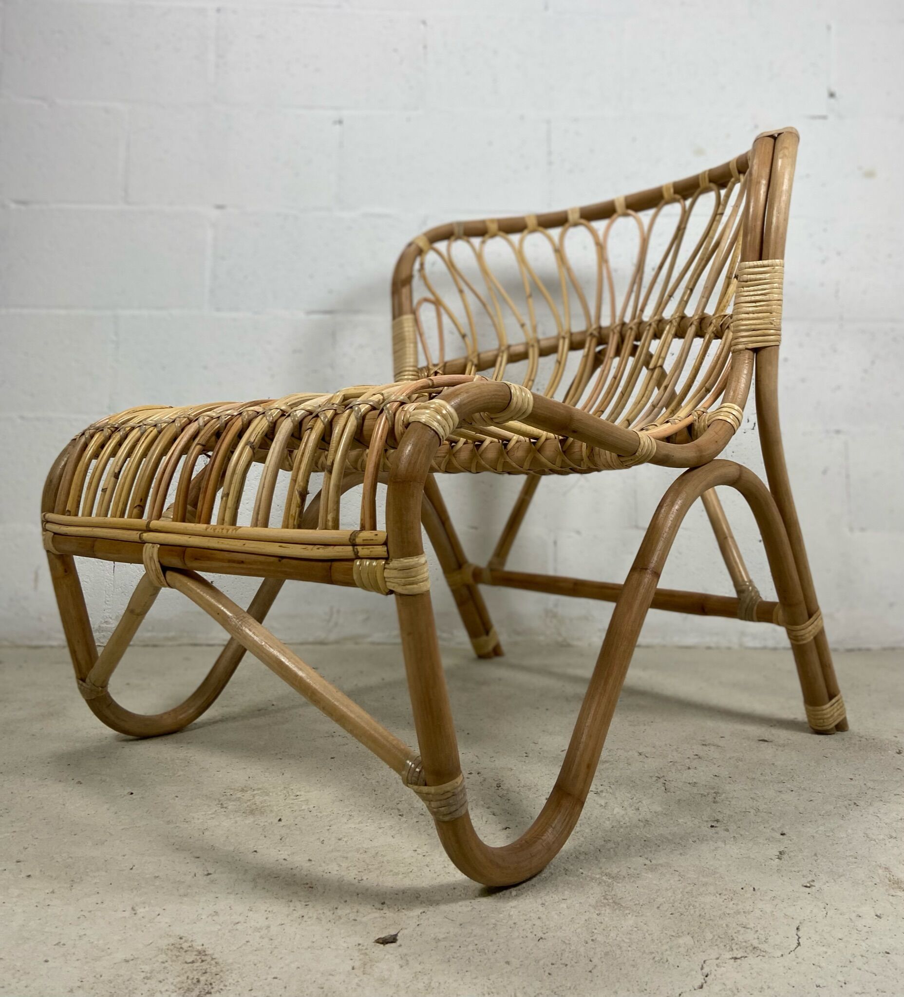 Chair rattan peacock