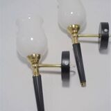 Pair of torch wall lights